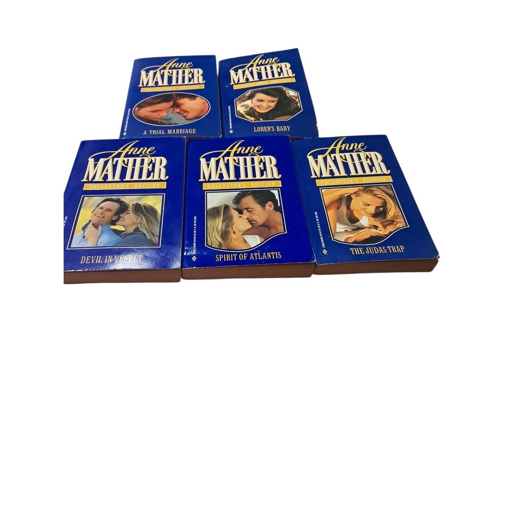 Lot Of 5 Anne Mather Collector's Editions Paperback Book Harlequin Romance VGC